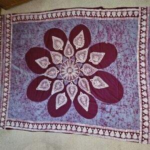 Bohemian Mandala Tapestry in Red and Purple